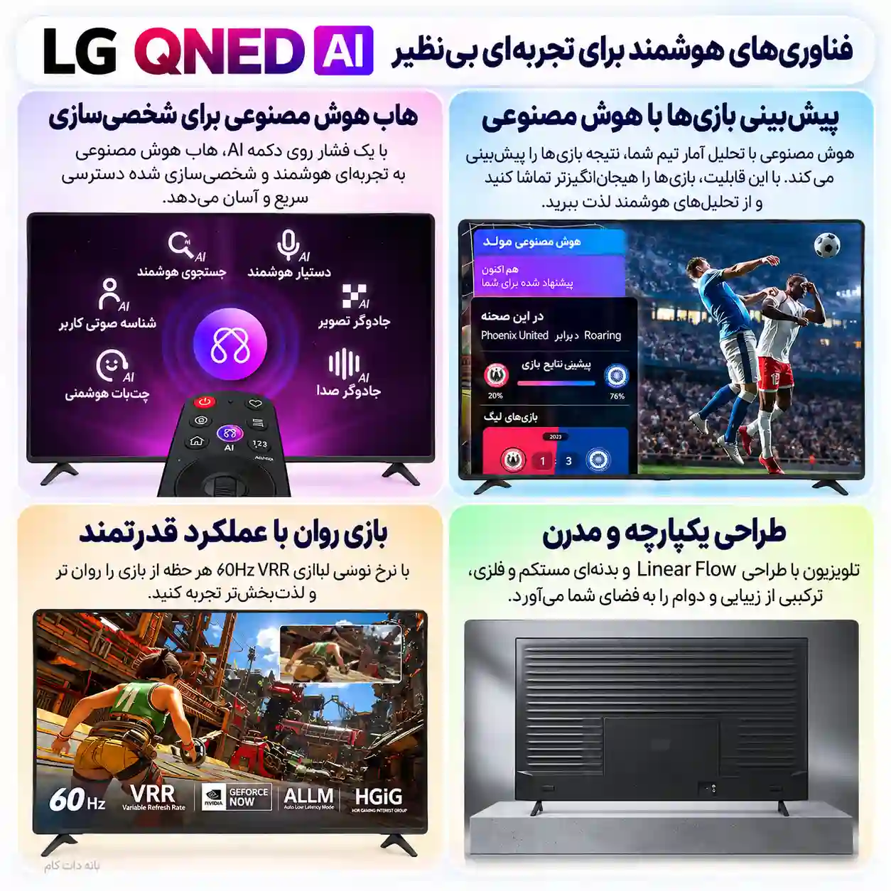 7 تلویزیون ال جی 55QNED72B قیمت تلویزیون ال جی 55QNED72B