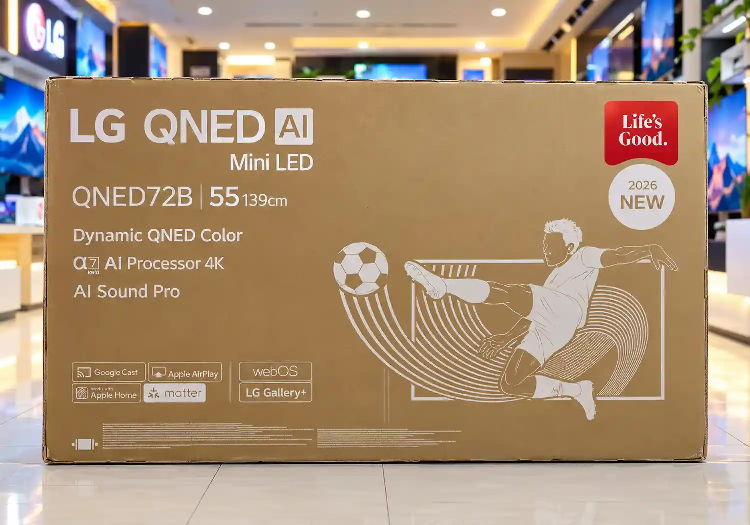 8 تلویزیون ال جی 55QNED72B کارتن تلویزیون ال جی 55QNED72B