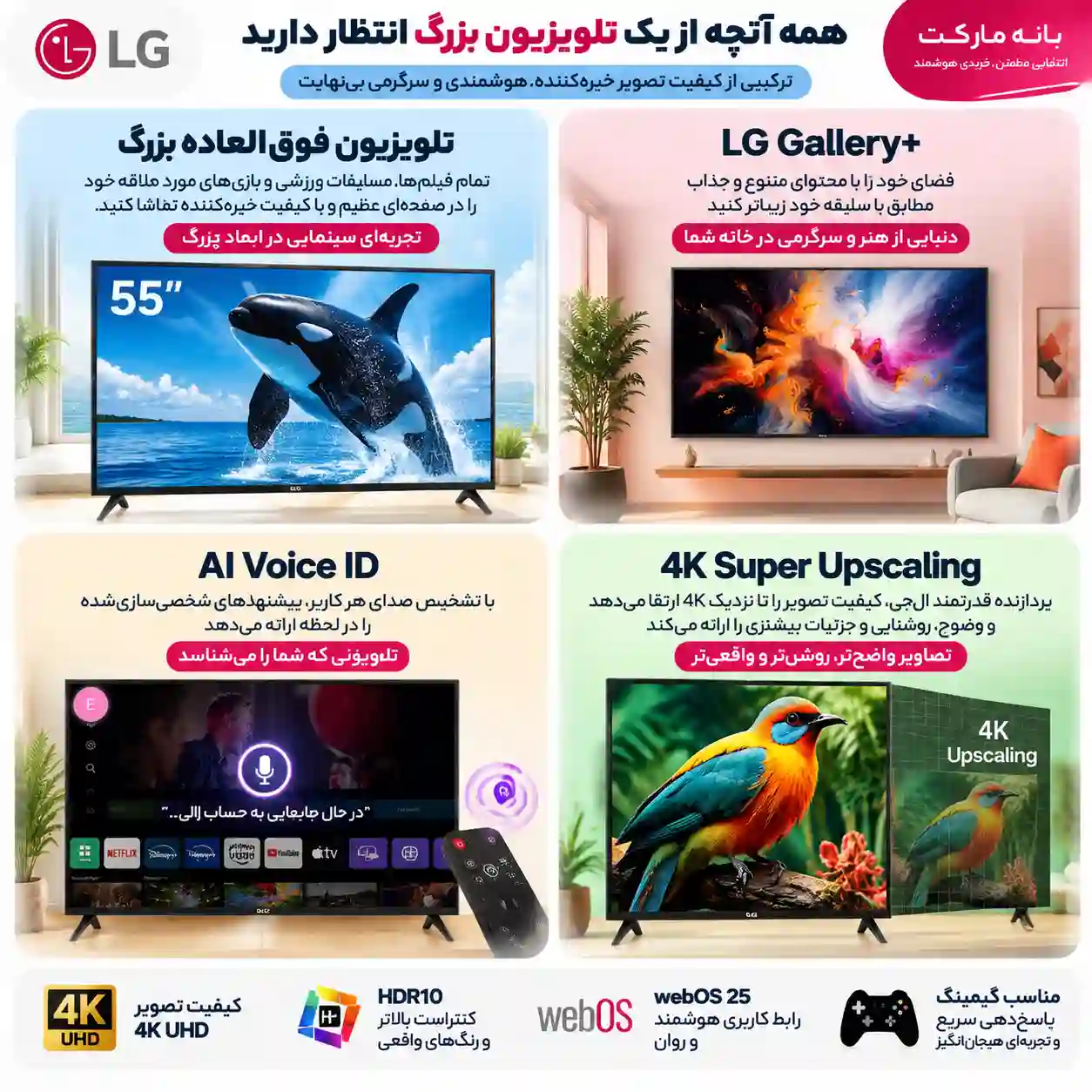 قیمت تلویزیون ال جی 55UA85006