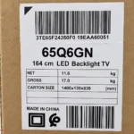 برچسب تلویزیون هایسنس 65Q6GN