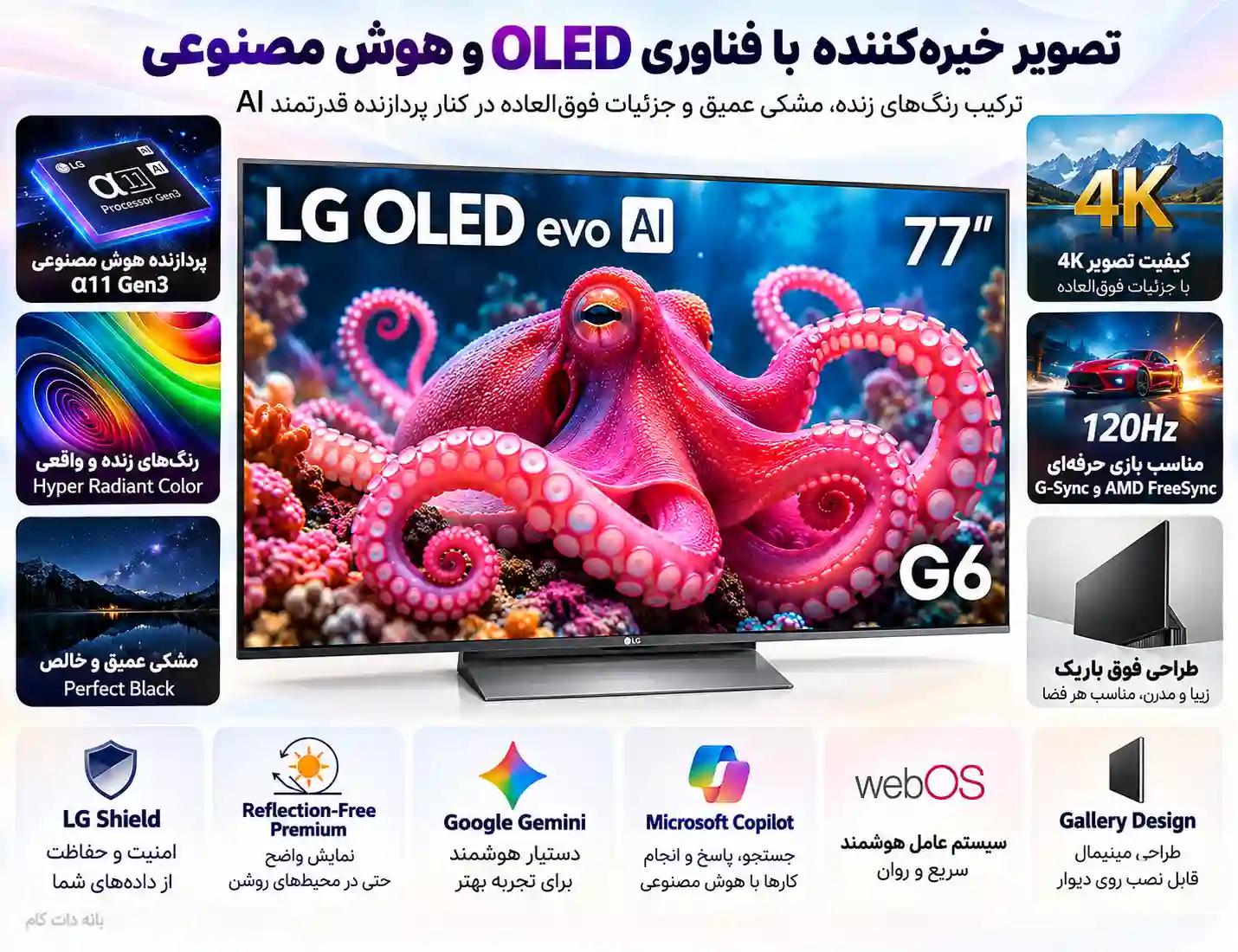 مشخصات تلویزیون ال جی 77G6 اولد