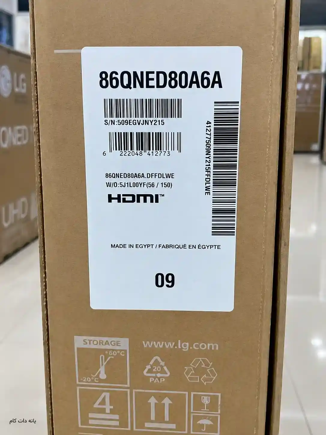 برچسب تلویزیون ال جی 86QNED80A