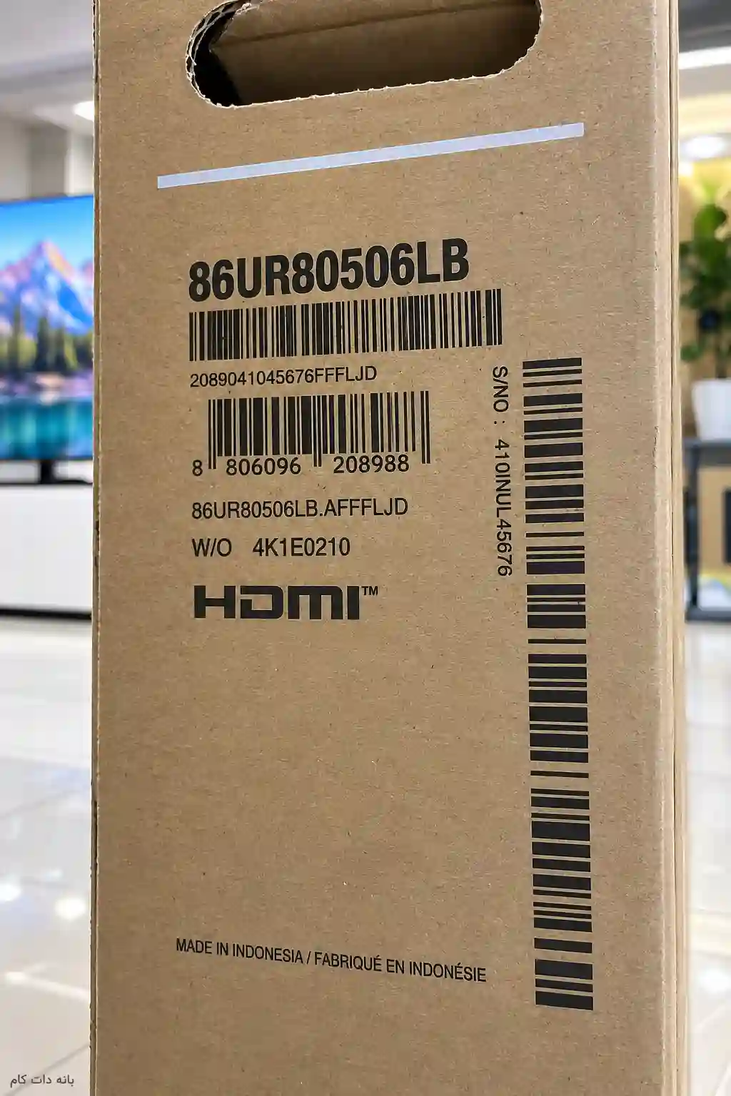 برچسب تلویزیون ال جی 86UR80506
