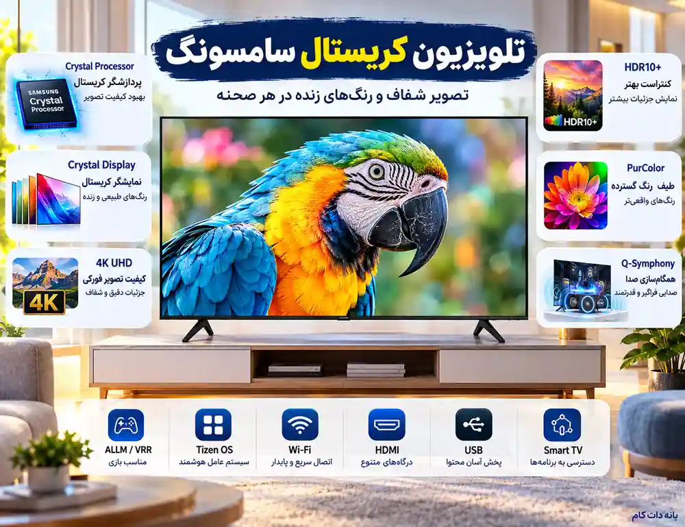 قیمت تلویزیون کریستال سامسونگ